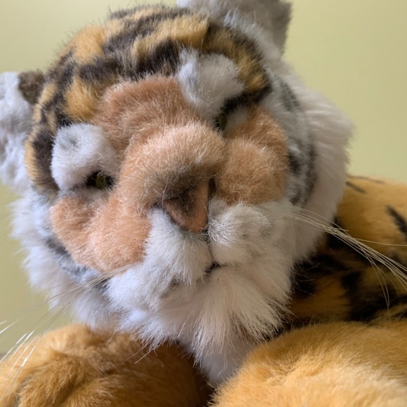 VTG 1988 Applause Avarti Sleeping Tiger Animal Plush Italy - Picture 3 of 13